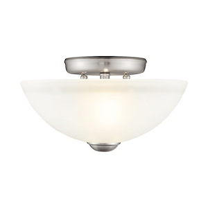 Somerset - 2 Light Flush Mount in Traditional Style - 11 Inches wide by 6.25 Inches high