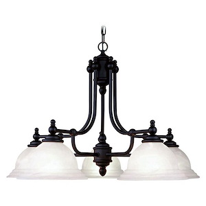 North Port - 5 Light Chandelier in Traditional Style - 28 Inches wide by 18 Inches high