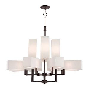 Rubix - 12 Light Extra Large Foyer Chandelier In Contemporary Style-41 Inches Tall and 44 Inches Wide - 614623