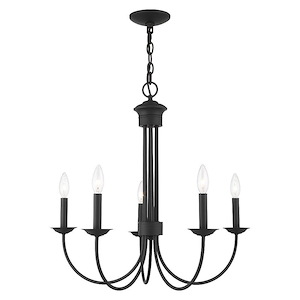 Estate - 5 Light Chandelier in Farmhouse Style - 25 Inches wide by 24 Inches high