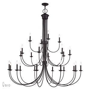 Estate - 24 Light Grande Foyer Chandelier-62 Inches Tall and 60 Inches Wide