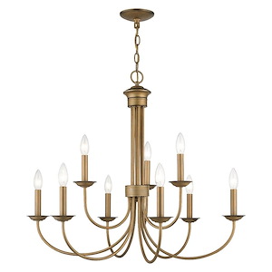 Estate - 9 Light Large 2-Tier Chandelier-27 Inches Tall and 30 Inches Wide - 1292214