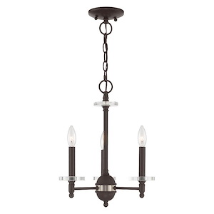 Bennington - 3 Light Mini Chandelier - 14 Inches wide by 17.5 Inches high