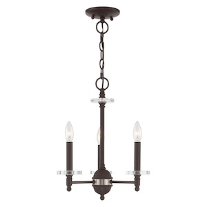 Bennington - 3 Light Mini Chandelier - 14 Inches wide by 17.5 Inches high