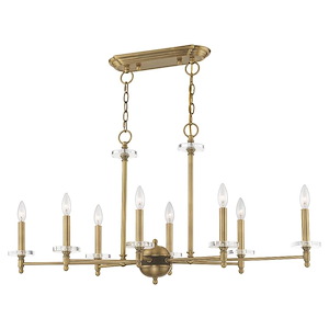 Bennington - 8 Light Linear Chandelier - 14 Inches wide by 19.75 Inches high