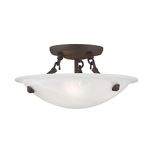 Oasis - 3 Light Flush Mount in Contemporary Style - 12 Inches wide by 7 Inches high - 1029735