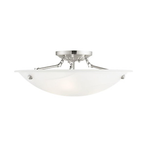 Oasis - 3 Light Flush Mount in Contemporary Style - 20 Inches wide by 8 Inches high
