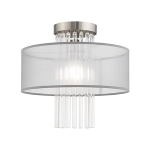 Alexis - 1 Light Flush Mount in Contemporary Style - 13 Inches wide by 12.5 Inches high