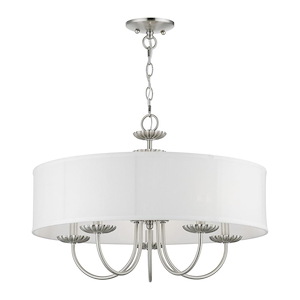 Brookdale - 5 Light Pendant In Transitional Style-16.5 Inches Tall and 23 Inches Wide