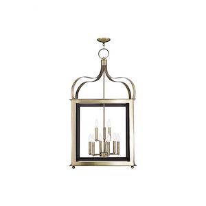Garfield - Four Light Chain Hanging Pendant in Traditional Style - 13.5 Inches wide by 26 Inches high