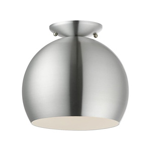 Piedmont - 1 Light Semi-Flush Mount In Transitional Style-9.25 Inches Tall and 10 Inches Wide