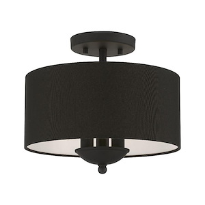 Birchwood - 3 Light Semi-Flush Mount In Transitional Style-10.25 Inches Tall and 12 Inches Wide