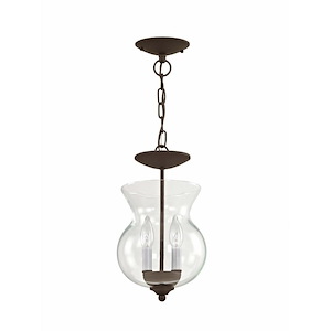 Home Basics - 2 Light Convertible Mini Pendant in Farmhouse Style - 8.25 Inches wide by 14 Inches high - 1219814