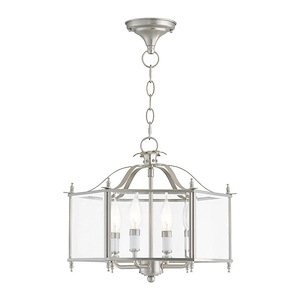 Livingston - 4 Light Convertible Pendant In Classical Style-13 Inches Tall and 15.5 Inches Wide - 443857