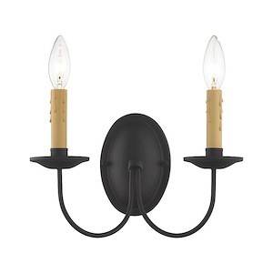Heritage - 2 Light Wall Sconce in Farmhouse Style - 12.25 Inches wide by 11.5 Inches high - 189997
