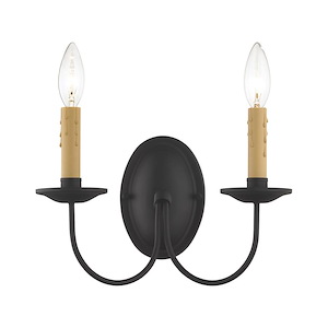 Heritage - 2 Light Wall Sconce in Farmhouse Style - 12.25 Inches wide by 11.5 Inches high - 189997