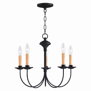 Heritage - 5 Light Chandelier in Farmhouse Style - 20 Inches wide by 17.5 Inches high