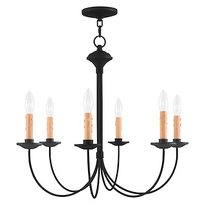 Heritage - 6 Light Chandelier in Farmhouse Style - 25.5 Inches wide by 22 Inches high