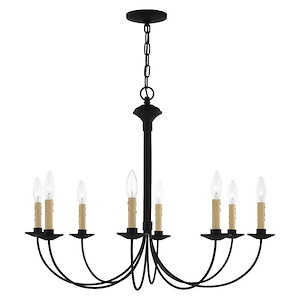Heritage - 8 Light Chandelier in Farmhouse Style - 30 Inches wide by 25 Inches high