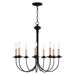 Heritage - 8 Light Chandelier in Farmhouse Style - 24 Inches wide by 24 Inches high
