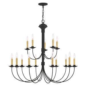 Heritage - 15 Light Chandelier in Farmhouse Style - 36 Inches wide by 33 Inches high
