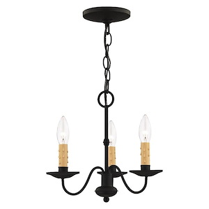 Heritage - 3 Light Mini Chandelier in Farmhouse Style - 12.5 Inches wide by 12 Inches high