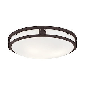 Titania - 3 Light Flush Mount in Modern Style - 16 Inches wide by 4 Inches high - 189984