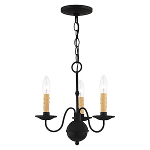 Heritage - 3 Light Mini Chandelier in Farmhouse Style - 14 Inches wide by 12.5 Inches high - 374770