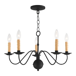 Heritage - 5 Light Chandelier in Farmhouse Style - 24 Inches wide by 13 Inches high