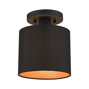 Sentosa - 1 Light Semi-Flush Mount In Mid-Century Modern Style-8.5 Inches Tall and 7 Inches Wide