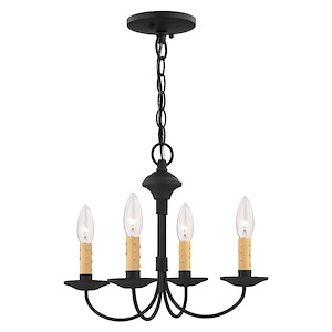 Heritage - 4 Light Convertible Mini Chandelier in Farmhouse Style - 15 Inches wide by 12 Inches high - 397018
