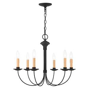 Heritage - 6 Light Chandelier in Farmhouse Style - 23 Inches wide by 19 Inches high