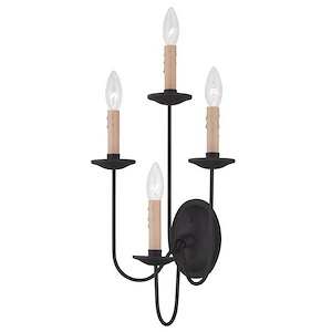 Heritage - 4 Light Wall Sconce in Farmhouse Style - 12 Inches wide by 24 Inches high - 397014