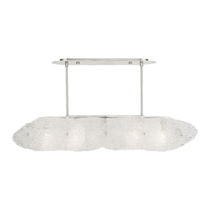 Belvidere - 5 Light Linear Chandelier in Contemporary Style - 10.5 Inches wide by 17 Inches high