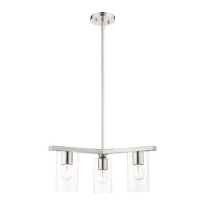 Zurich - 3 Light Chandelier in Modern Style - 21 Inches wide by 16.75 Inches high