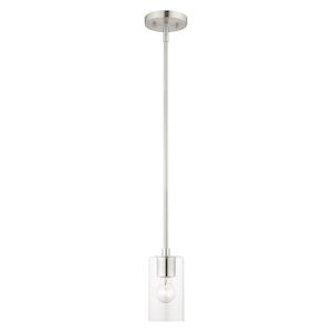 Zurich - 1 Light Pendant in Modern Style - 5 Inches wide by 16.25 Inches high