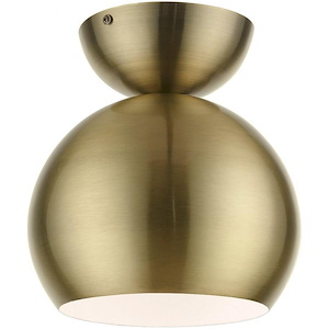Stockton - 1 Light Globe Semi-Flush Mount In Industrial Style-8.63 Inches Tall and 8 Inches Wide