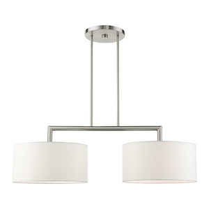 Meridian - 2 Light Linear Chandelier in Modern Style - 14 Inches wide by 18 Inches high