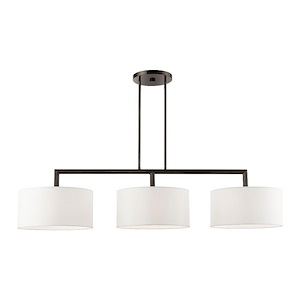 Meridian - 3 Light Linear Chandelier in Modern Style - 14 Inches wide by 18.25 Inches high - 1012153