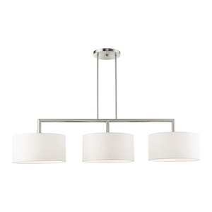 Meridian - 3 Light Linear Chandelier in Modern Style - 14 Inches wide by 18.25 Inches high