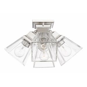 Mission - 4 Light Flush Mount in New Traditional Style - 16 Inches wide by 9 Inches high