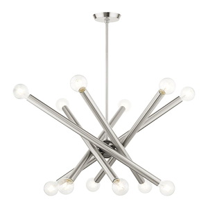 Stafford - 12 Light Chandelier in Modern Style - 34.5 Inches wide by 29 Inches high