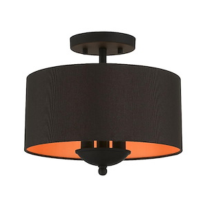 Bradhurst - 3 Light Semi-Flush Mount In Transitional Style-10.25 Inches Tall and 12 Inches Wide - 1094660