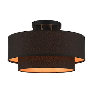 Sentosa - 3 Light Large Semi-Flush Mount In Mid-Century Modern Style-8.75 Inches Tall and 15 Inches Wide