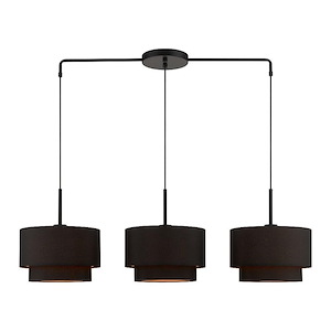 Sentosa - 3 Light Large Linear Chandelier In Mid-Century Modern Style-22.25 Inches Tall and 13 Inches Wide