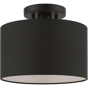 Bainbridge - 1 Light Small Semi-Flush Mount In Transitional Style-8.5 Inches Tall and 10 Inches Wide