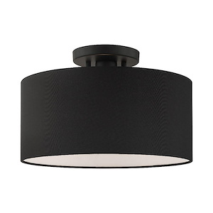 Bainbridge - 1 Light Semi-Flush Mount in Mid Century Modern Style - 13 Inches wide by 8.5 Inches high