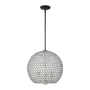 Cassandra - 3 Light Pendant in Glam Style - 16 Inches wide by 18 Inches high
