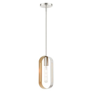 Rave - 1 Light Pendant in Industrial Style - 5.13 Inches wide by 16 Inches high