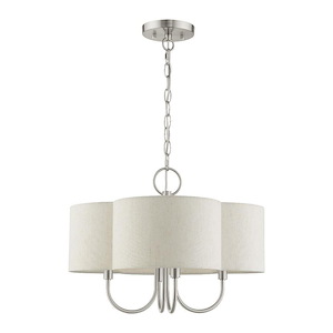 Solstice - 4 Light Chandelier in French Country Style - 18 Inches wide by 13.63 Inches high - 1012249